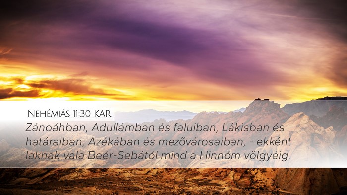 Nehémiás 11:30 KAR Bible Verse Image