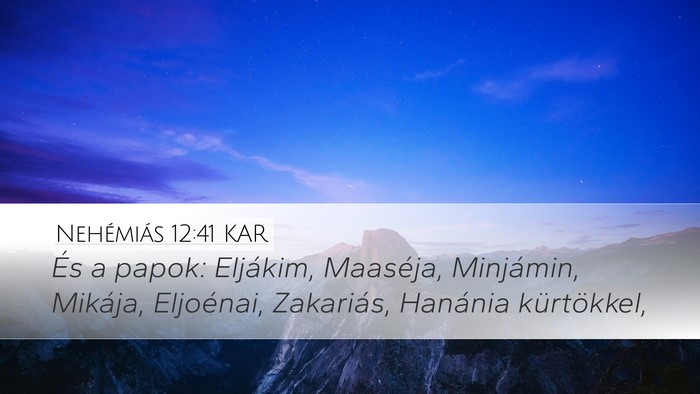 Nehémiás 12:41 KAR Bible Verse Image
