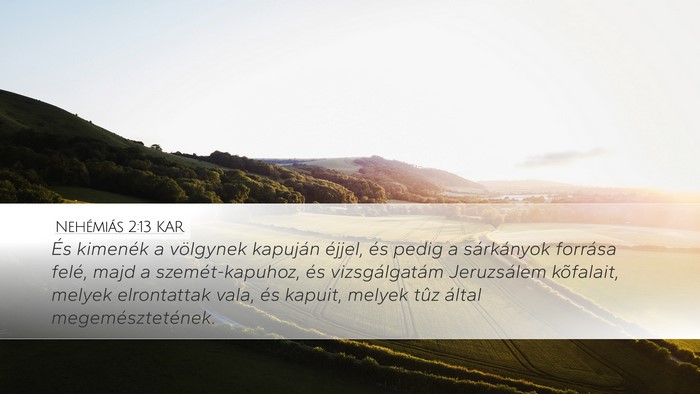 Nehémiás 2:13 KAR Bible Verse Image