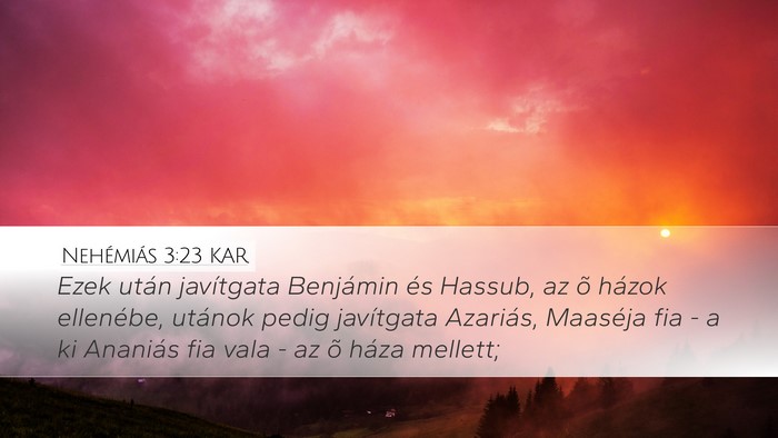 Nehémiás 3:23 KAR Bible Verse Image