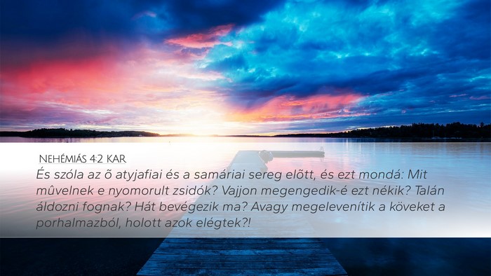 Nehémiás 4:2 KAR Bible Verse Image