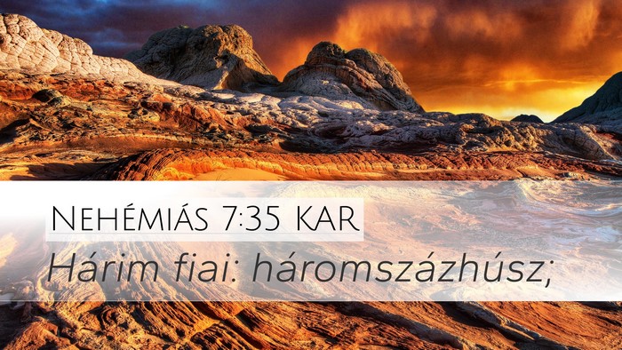 Nehémiás 7:35 KAR Bible Verse Image