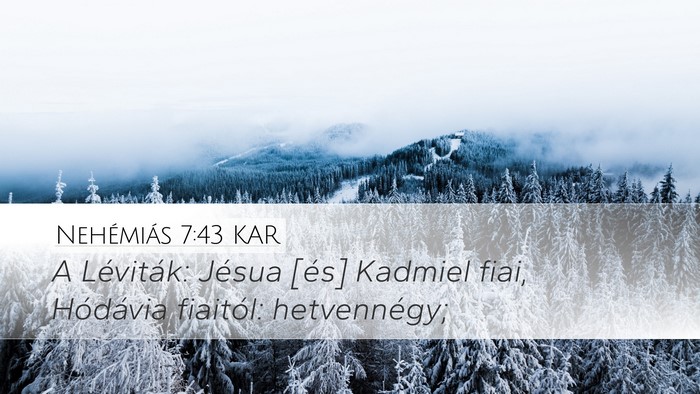 Nehémiás 7:43 KAR Bible Verse Image