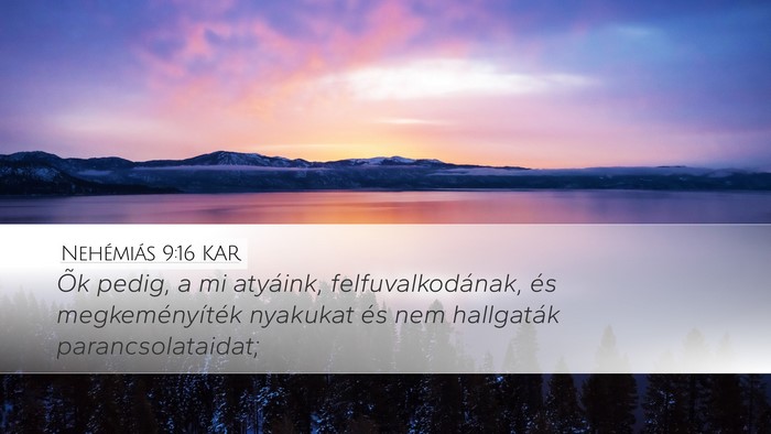 Nehémiás 9:16 KAR Bible Verse Image