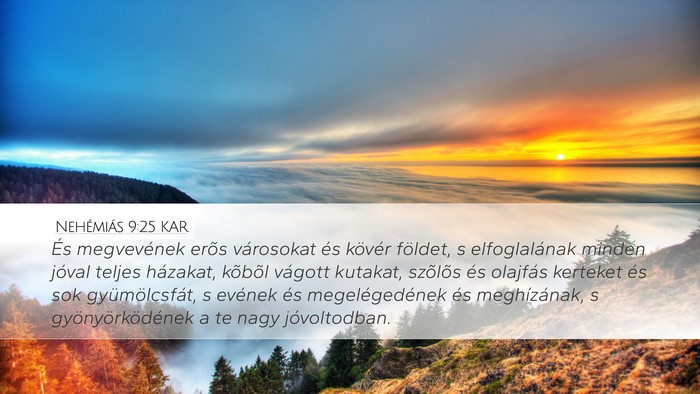 Nehémiás 9:25 KAR Bible Verse Image