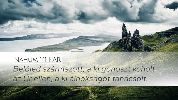 Náhum 1:11 KAR Bible Verse Image