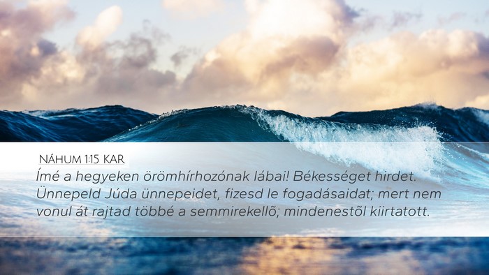 Náhum 1:15 KAR Bible Verse Image