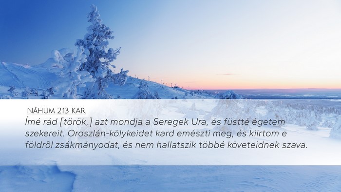 Náhum 2:13 KAR Bible Verse Image