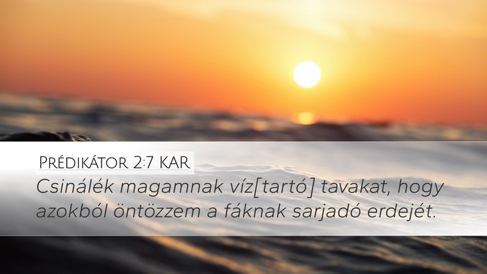 Prédikátor 2:7 KAR Bible Verse Image