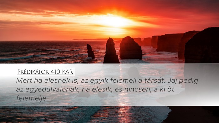 Prédikátor 4:10 KAR Bible Verse Image