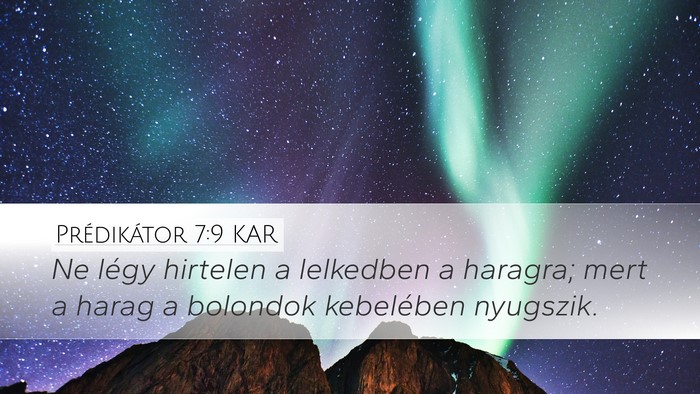 Prédikátor 7:9 KAR Bible Verse Image