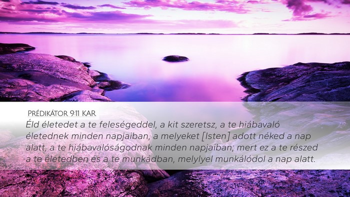 Prédikátor 9:11 KAR Bible Verse Image