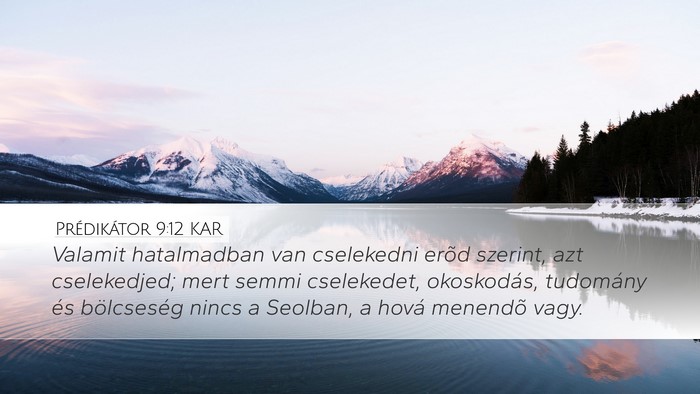 Prédikátor 9:12 KAR Bible Verse Image