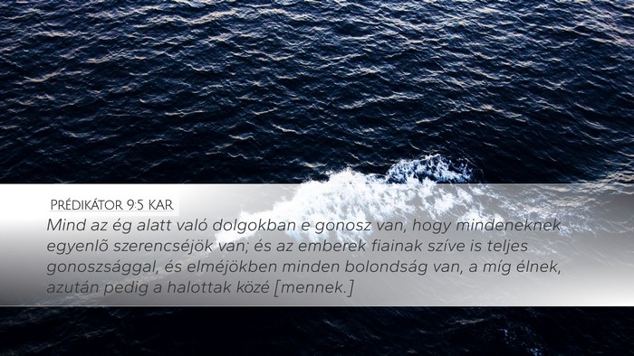 Prédikátor 9:5 KAR Bible Verse Image