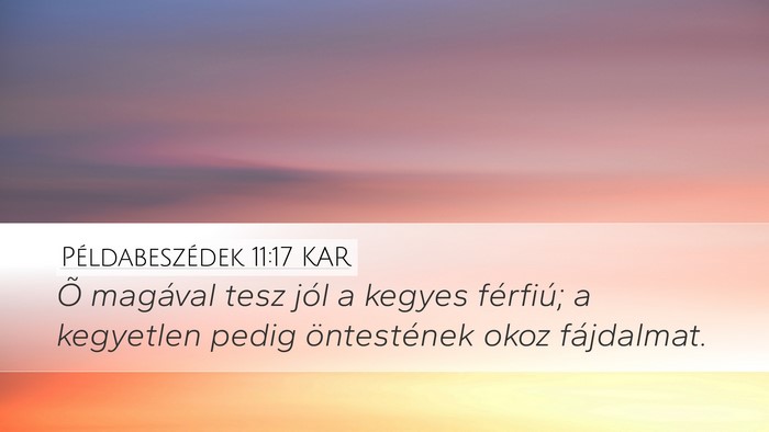 Példabeszédek 11:17 KAR Bible Verse Image