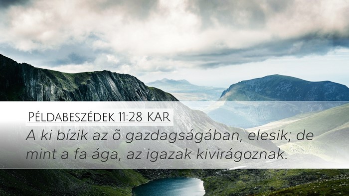 Példabeszédek 11:28 KAR Bible Verse Image