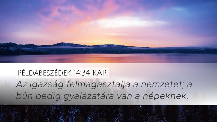 Példabeszédek 14:34 KAR Bible Verse Image