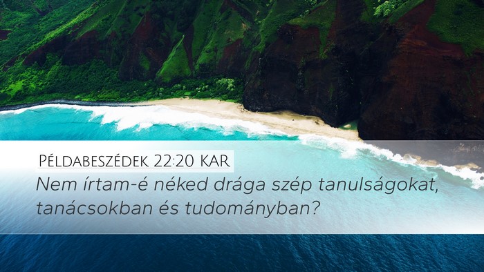 Példabeszédek 22:20 KAR Bible Verse Image