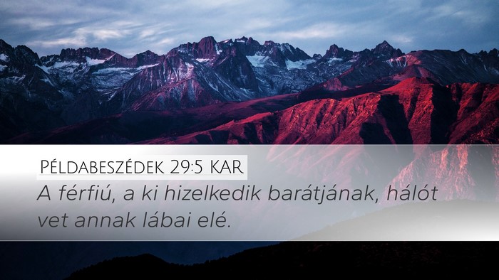 Példabeszédek 29:5 KAR Bible Verse Image