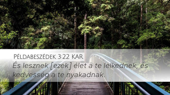 Példabeszédek 3:22 KAR Desktop Wallpaper - És lesznek [ezek] élet a te lelkednek, és - Desktop Bible Verse Wallpaper