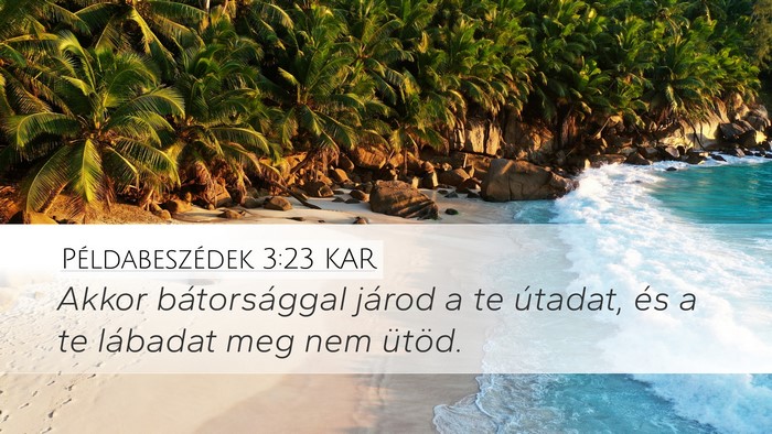 Példabeszédek 3:23 KAR Bible Verse Image