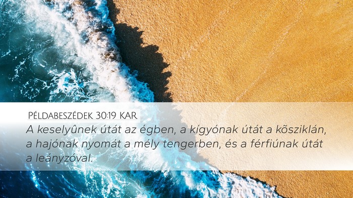 Példabeszédek 30:19 KAR Desktop Wallpaper - A keselyûnek útát az égben, a kígyónak - Desktop Bible Verse Wallpaper