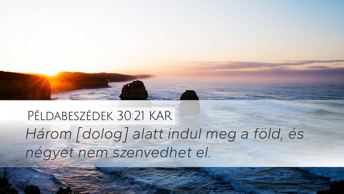Példabeszédek 30:21 KAR Bible Verse Image