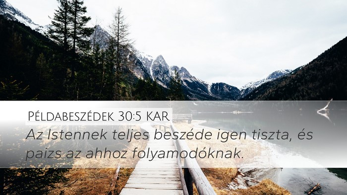 Példabeszédek 30:5 KAR Bible Verse Image