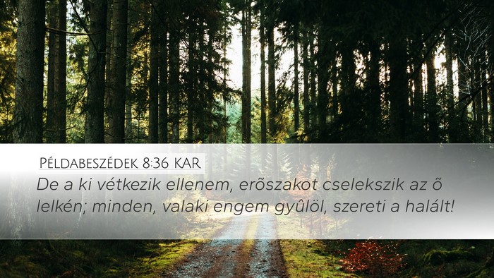Példabeszédek 8:36 KAR Bible Verse Image