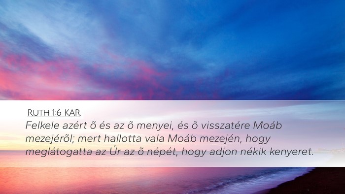 Ruth 1:6 KAR Bible Verse Image