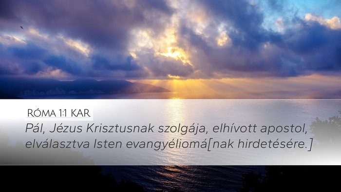 Róma 1:1 KAR Bible Verse Image