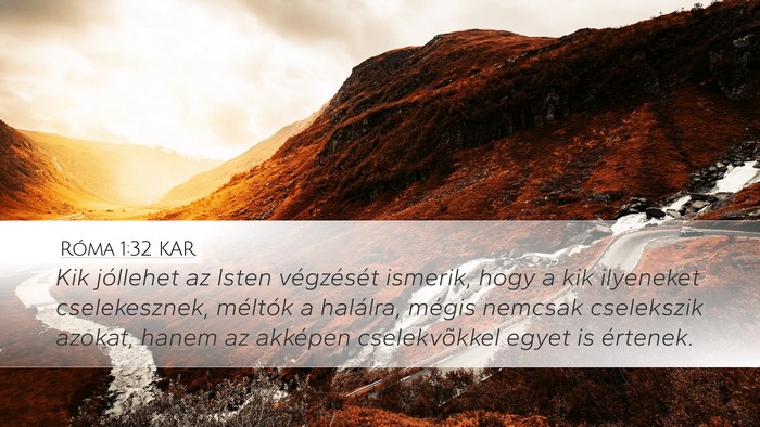 Róma 1:32 KAR Bible Verse Image