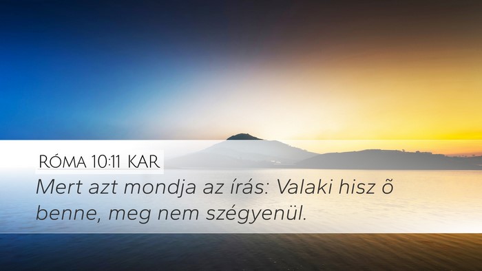 Róma 10:11 KAR Bible Verse Image