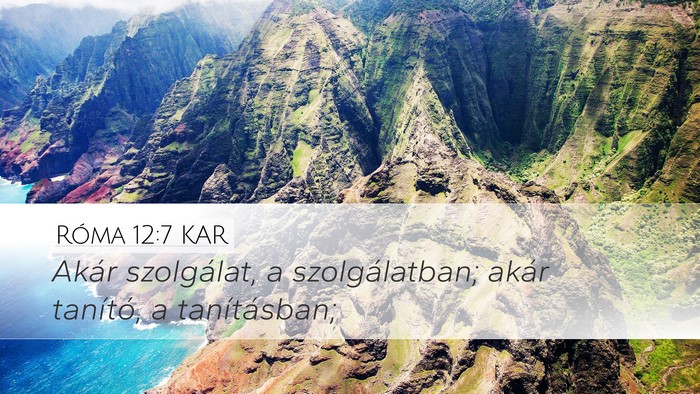 Róma 12:7 KAR Bible Verse Image