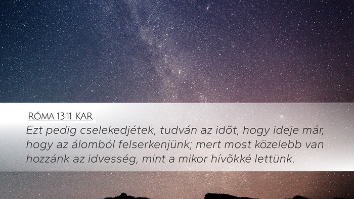 Róma 13:11 KAR Bible Verse Image