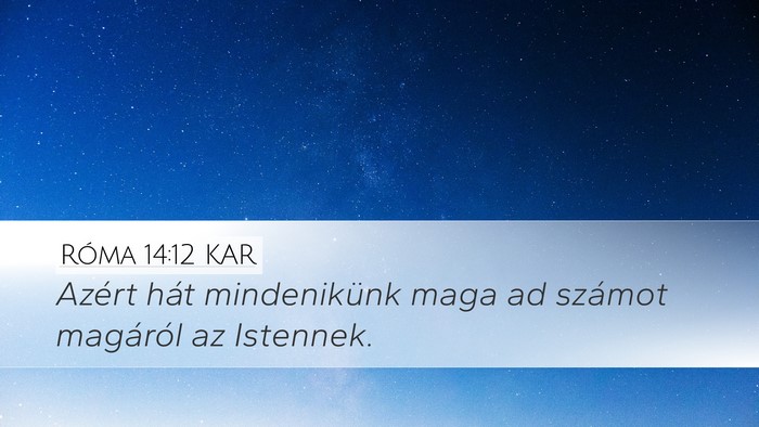 Róma 14:12 KAR Bible Verse Image