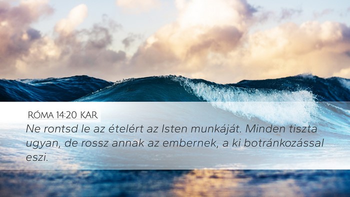 Róma 14:20 KAR Bible Verse Image