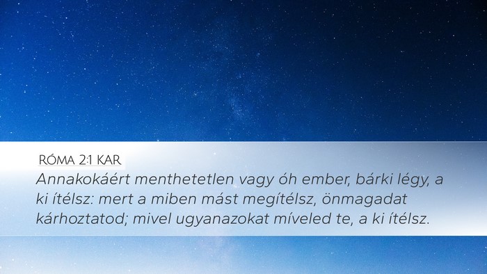 Róma 2:1 KAR Bible Verse Image