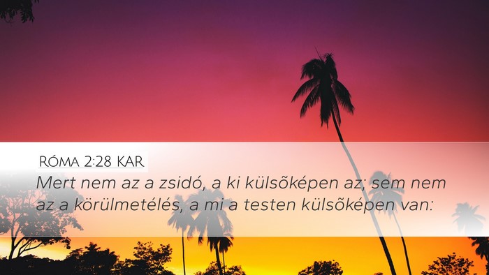 Róma 2:28 KAR Bible Verse Image