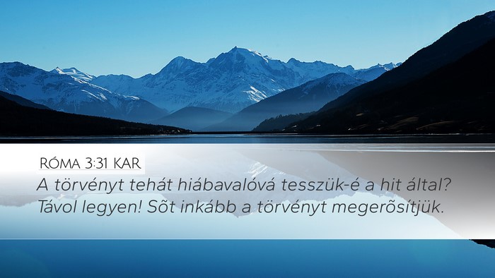 Róma 3:31 KAR Bible Verse Image
