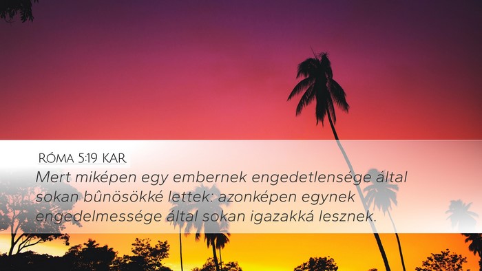 Róma 5:19 KAR Bible Verse Image
