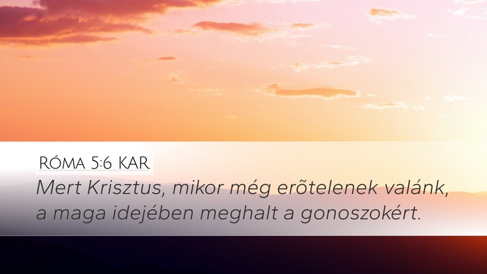 Róma 5:6 KAR Bible Verse Image