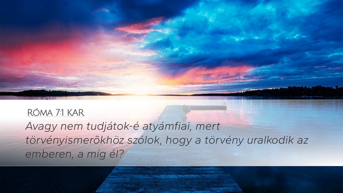 Róma 7:1 KAR Bible Verse Image