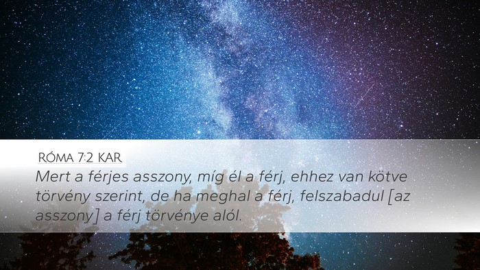 Róma 7:2 KAR Bible Verse Image