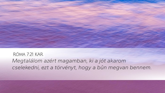 Róma 7:21 KAR Bible Verse Image