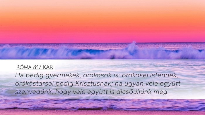 Róma 8:17 KAR Bible Verse Image