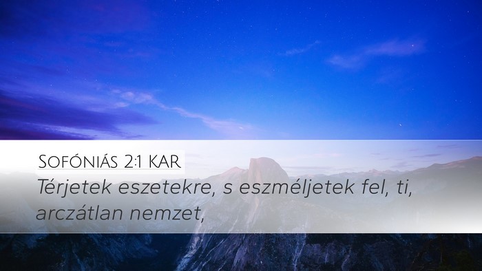Sofóniás 2:1 KAR Bible Verse Image