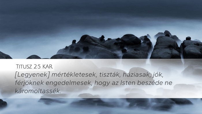 Titusz 2:5 KAR Bible Verse Image