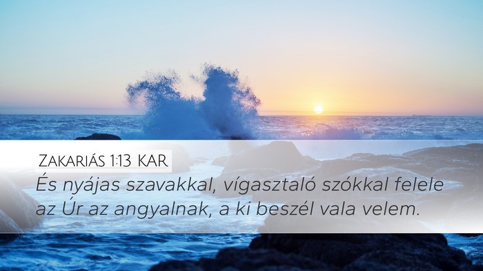 Zakariás 1:13 KAR Bible Verse Image
