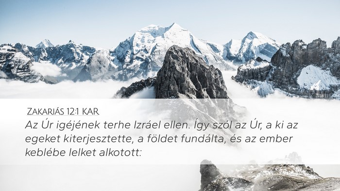Zakariás 12:1 KAR Bible Verse Image